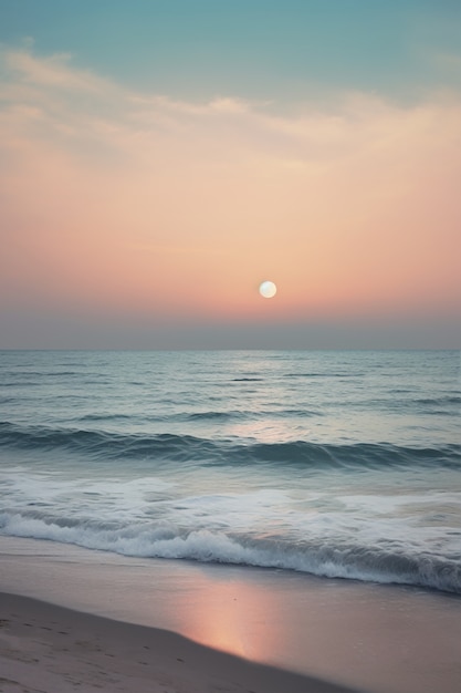 Free photo beach view with ocean water