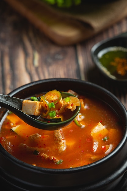 Bean paste soup in korean style