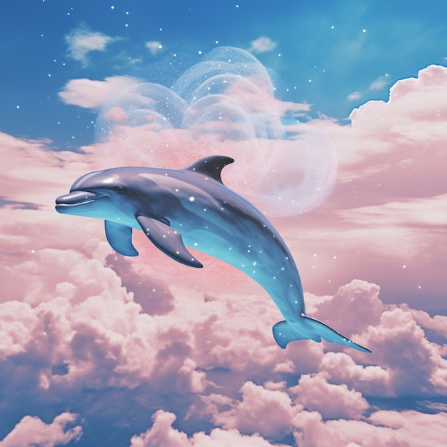 Beautiful 3d dolphin