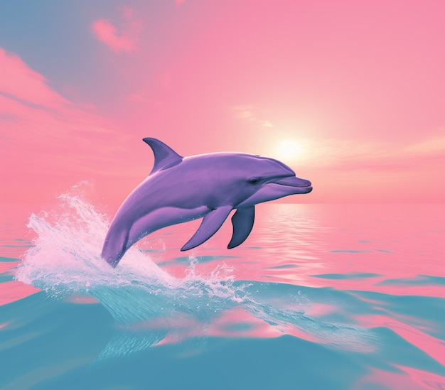 Beautiful 3d dolphin