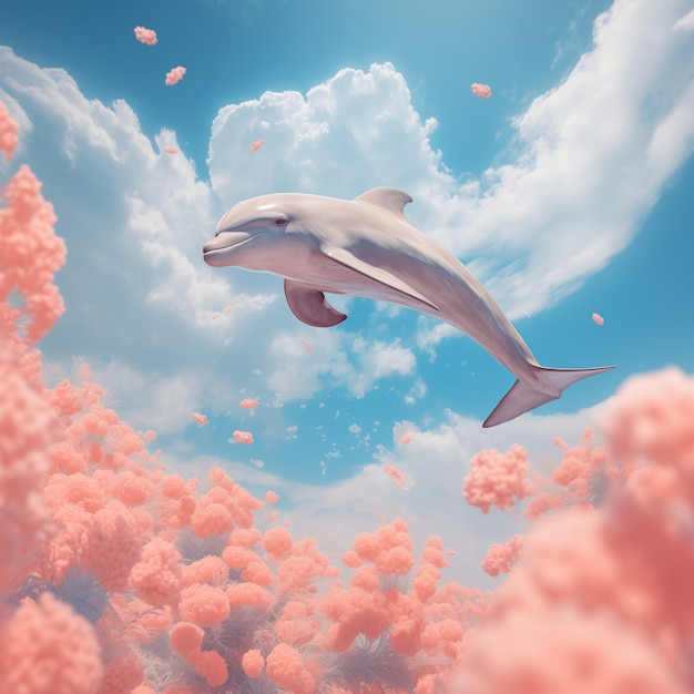 Beautiful 3d dolphin