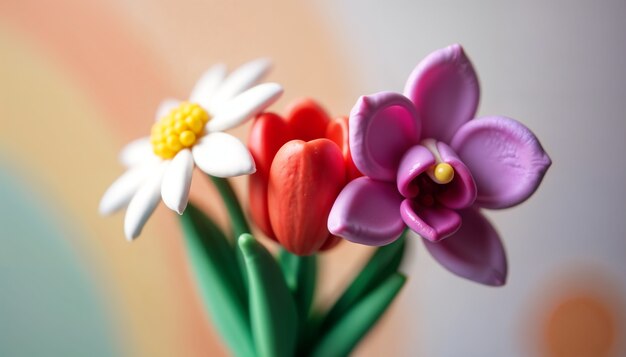 Beautiful 3d flower close-up