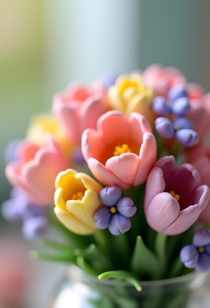 Beautiful 3d flower close-up