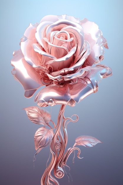 Free Photo beautiful 3d rose flower