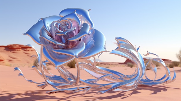 Free Photo beautiful 3d rose flower