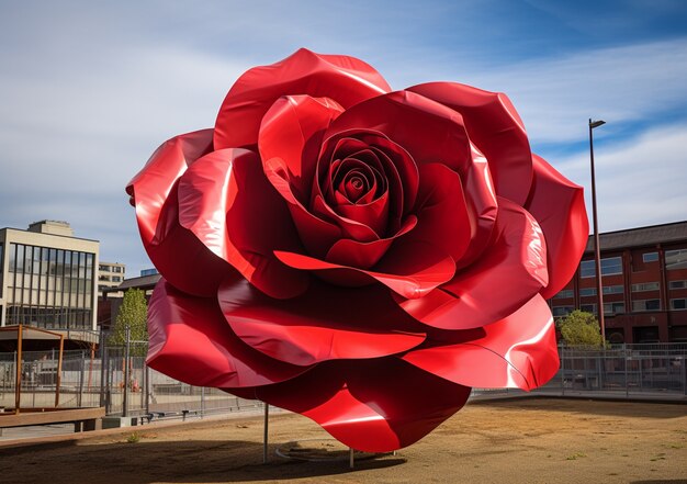 Beautiful 3d rose flower