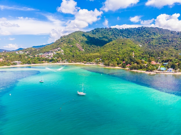 Beautiful aerial view of beach 