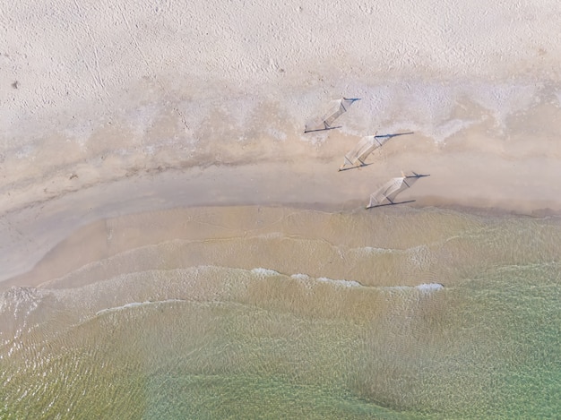 Free Photo beautiful aerial view of hammock on beach and sea