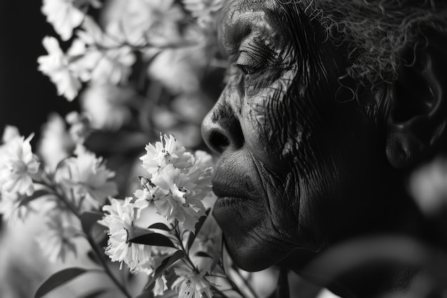 Free Photo beautiful african woman monochrome portrait