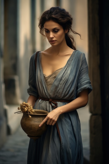 Free Photo beautiful ancient greek woman