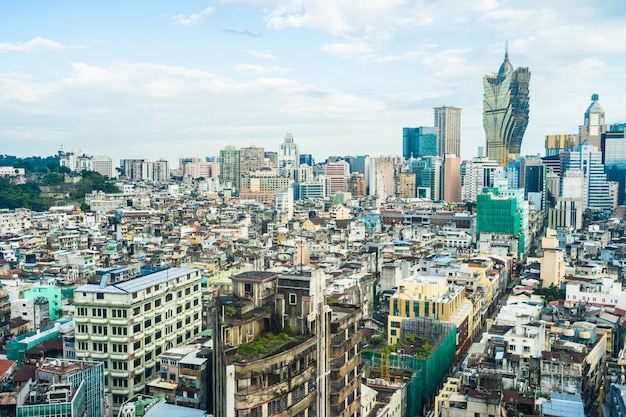 Beautiful architecture building cityscape of macau city