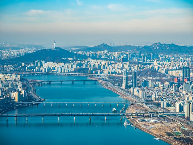 Beautiful architecture building in Seoul City