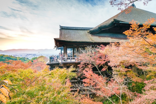 Beautiful Architecture in Kiyomizu-dera Temple Kyoto, Japan