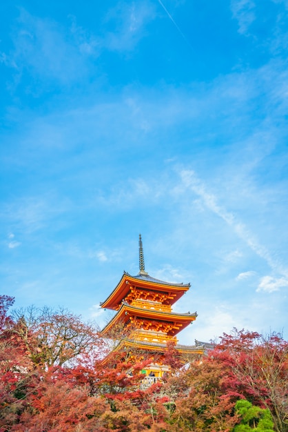 Beautiful Architecture in Kiyomizu-dera Temple Kyoto, Japan