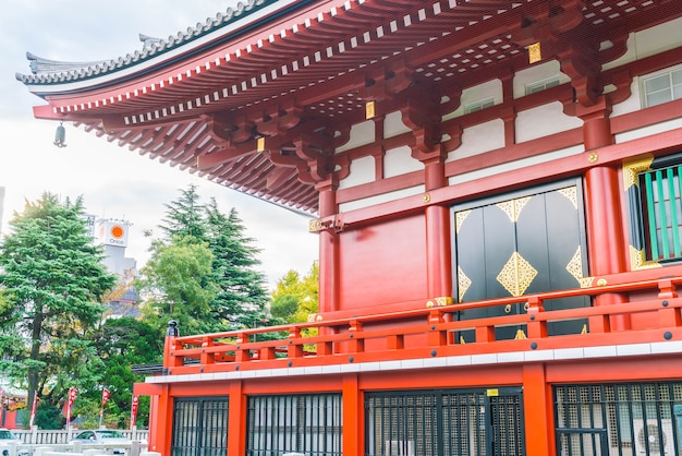 Beautiful Architecture at Sensoji Temple around Asakusa area in Japan