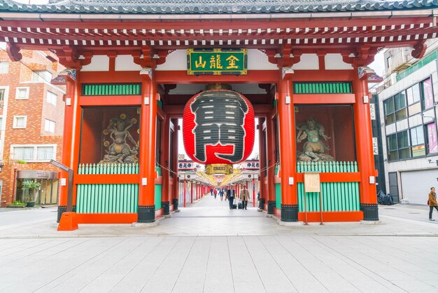 Beautiful Architecture at Sensoji Temple around Asakusa area in Japan