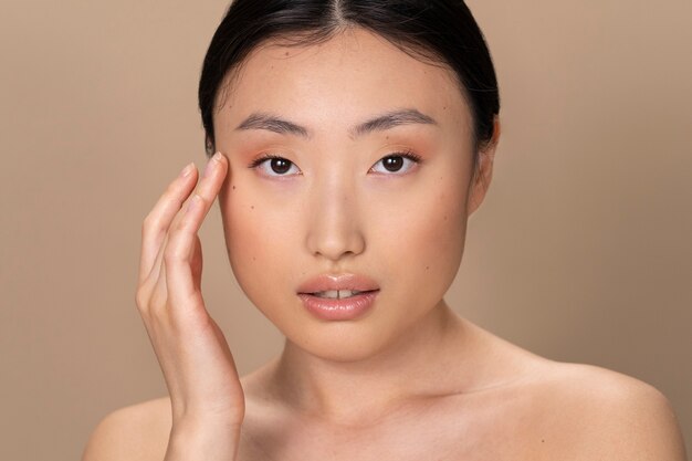 Beautiful asian woman with clear skin