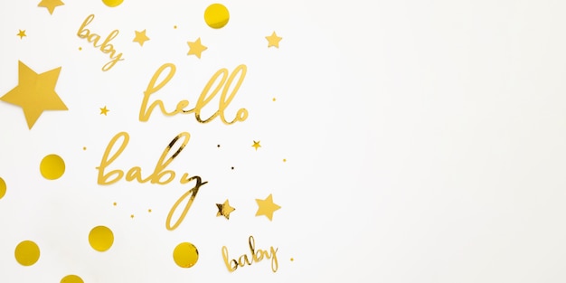 Free photo beautiful baby shower concept with copy space