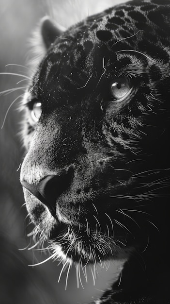 Free Photo beautiful black and white jaguar