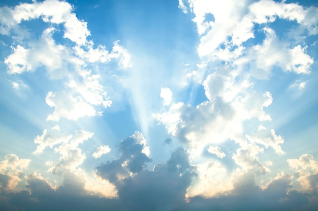 Beautiful blue sky with cloud texture background