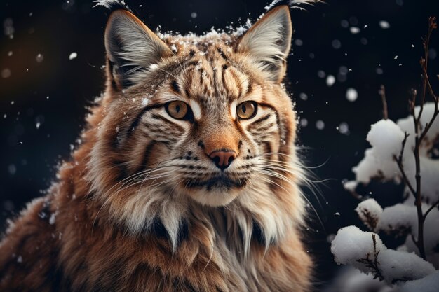 Beautiful bobcat in nature