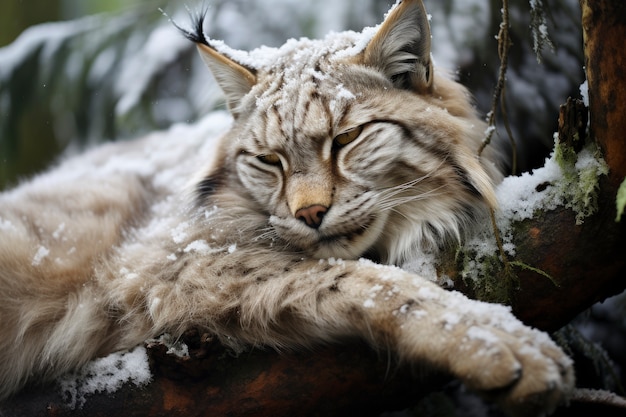 Free Photo beautiful bobcat in nature