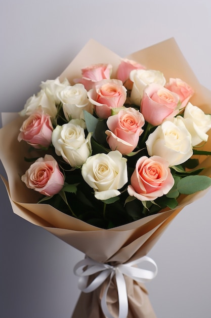 Free photo beautiful bouquet of roses