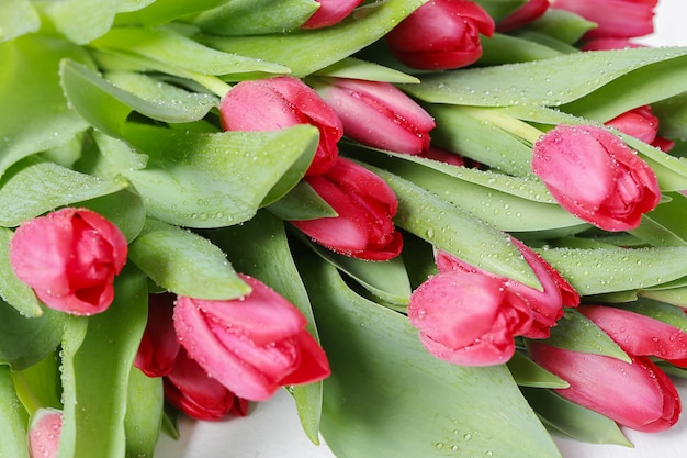 Free Photo beautiful bouquet of tulips