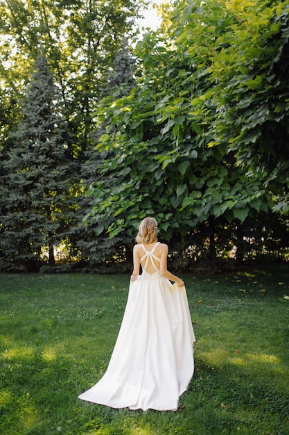  a beautiful bride wearing wedding dress