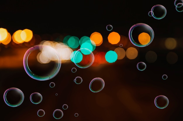 Free photo beautiful bubble floating in exterior