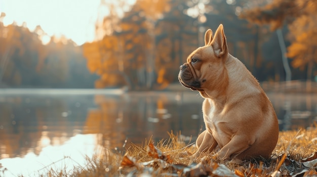 Free Photo beautiful bulldog lifestyle