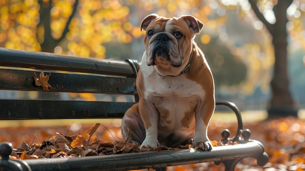 Free Photo beautiful bulldog lifestyle