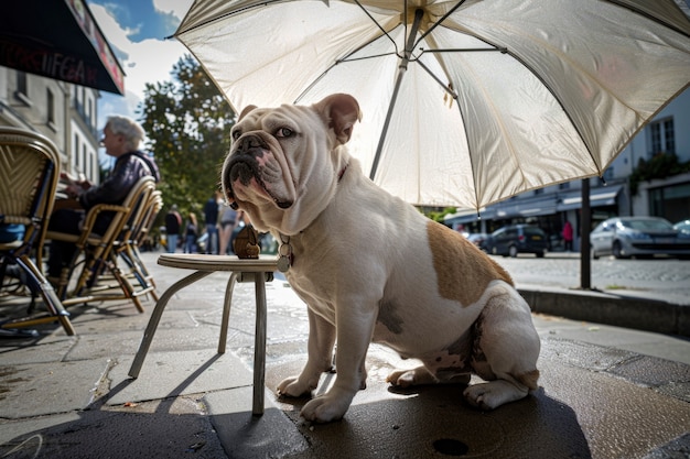 Free photo beautiful bulldog lifestyle