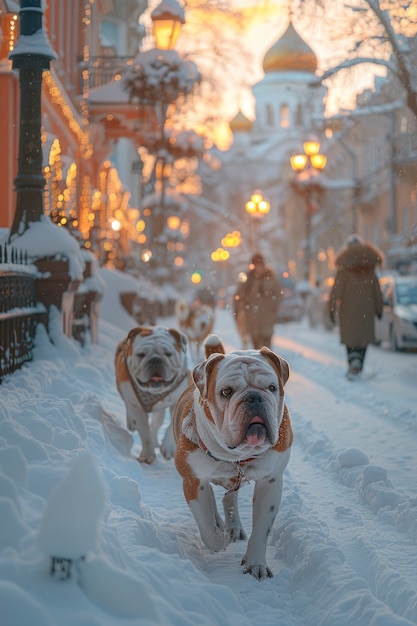 Free photo beautiful bulldog lifestyle