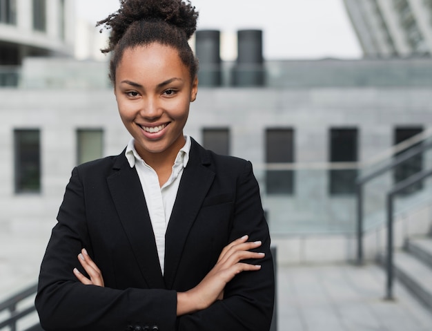 Beautiful business woman smiling