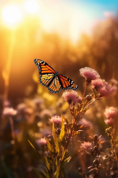 Free photo beautiful butterfly in nature