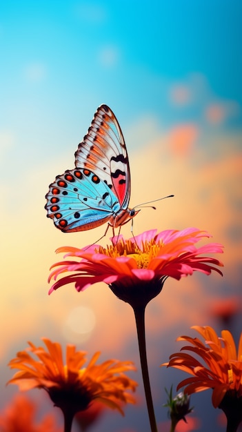 Free photo beautiful butterfly in nature