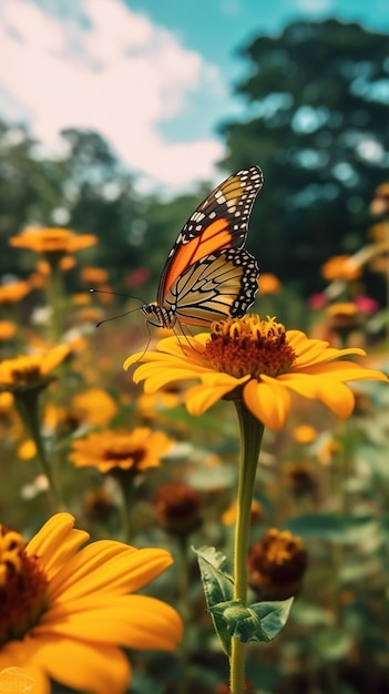 Beautiful butterfly in nature