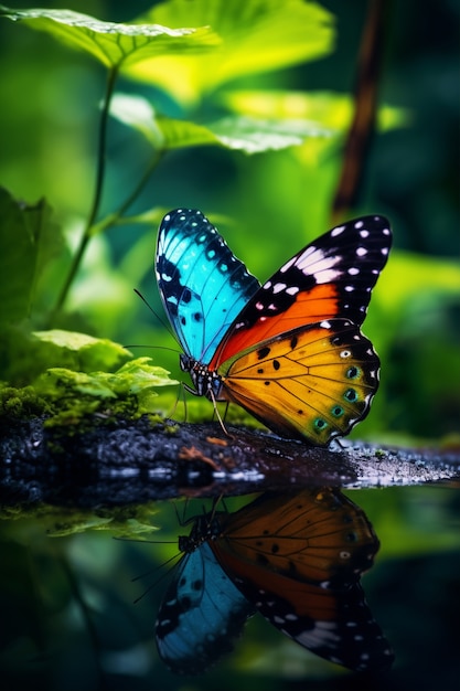 Free photo beautiful butterfly in nature