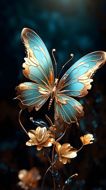 Beautiful butterfly with detailed design