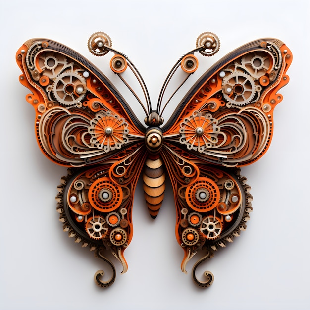 Free photo beautiful butterfly with detailed design