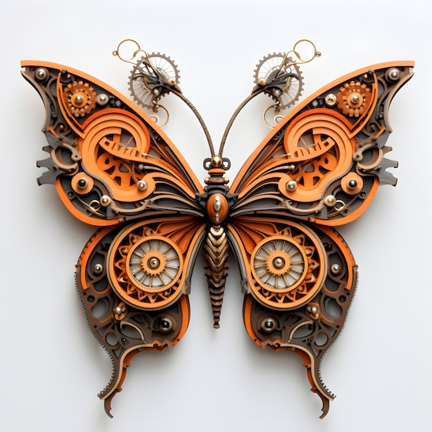 Free photo beautiful butterfly with detailed design