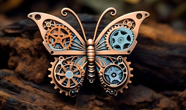 Free Photo beautiful butterfly with detailed design