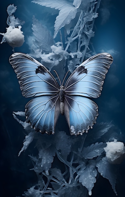 Free Photo beautiful butterfly with detailed design