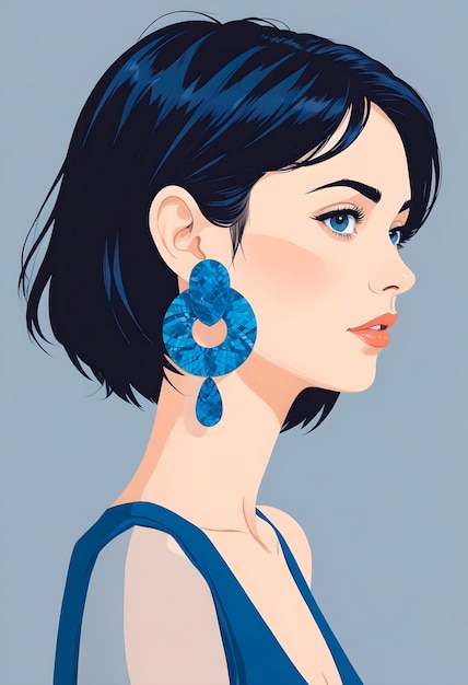 Free photo beautiful cartoon woman portrait