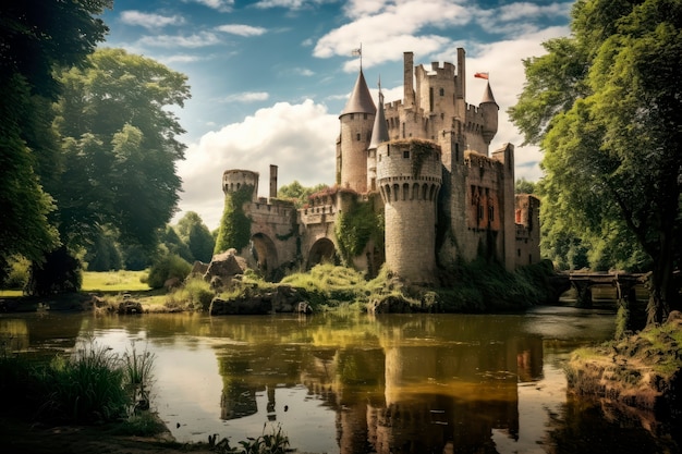 Free photo beautiful castle architecture