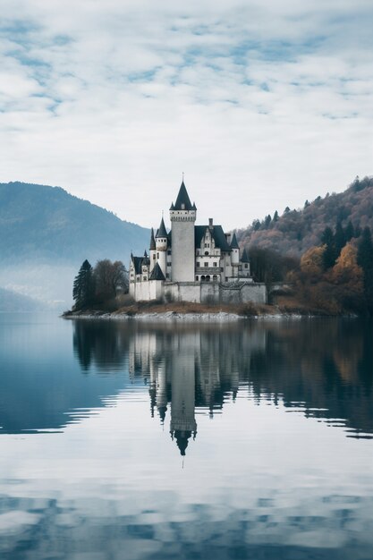 Beautiful castle by the lake