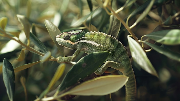 Beautiful chameleon in the wild