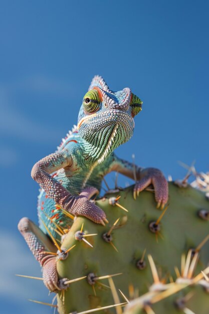 Beautiful chameleon in the wild