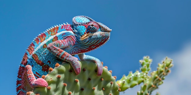 Beautiful chameleon in the wild